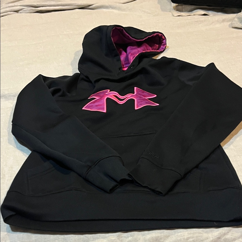 Under Armour Pink and Black UA Storm Hoodie - Picture 1 of 4